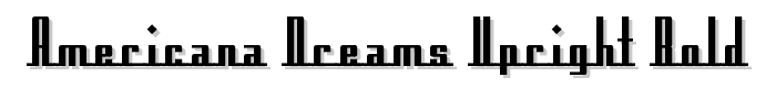 Americana Dreams Upright Bold font